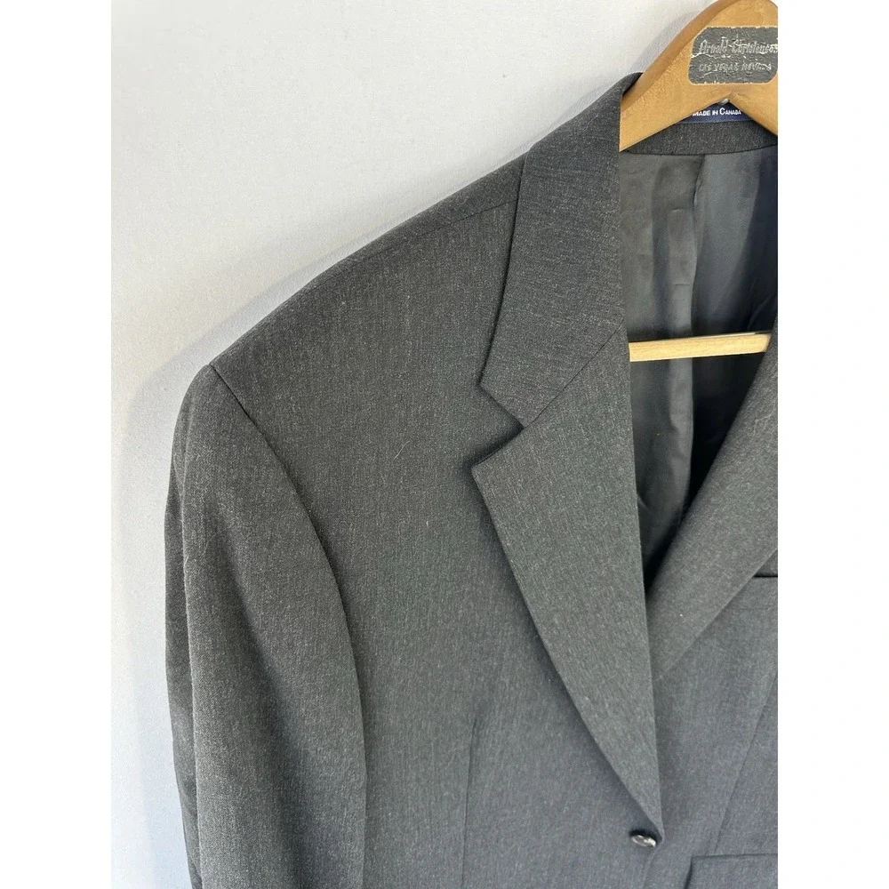 Chaps Ralph Lauren Wool‎ Blazer Wedding Men's 46 Long Gray